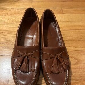 Johnston & Murphy Chestnut Leather Tassel Loafers